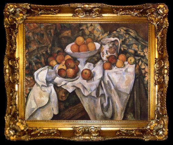 framed  Paul Cezanne Still life with Apples and Oranges, ta009-2